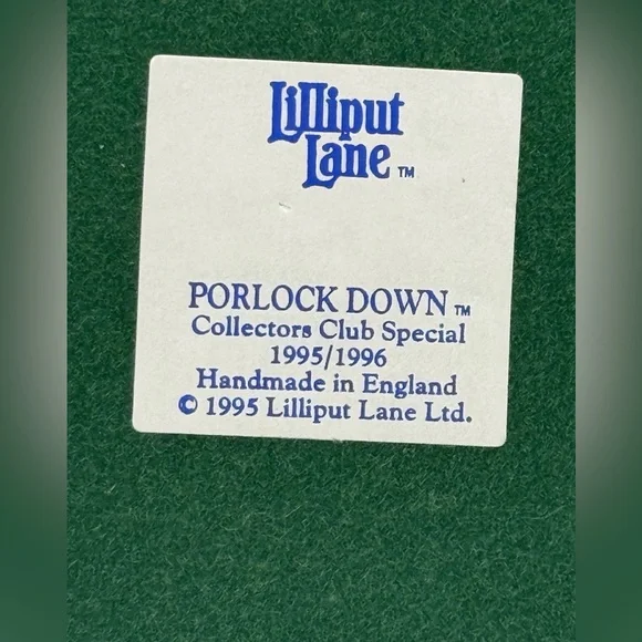 Lilliput Lane Porlock Down Collectors Club Special Edition 1995/1996 Retail $135 - Picture 7 of 11